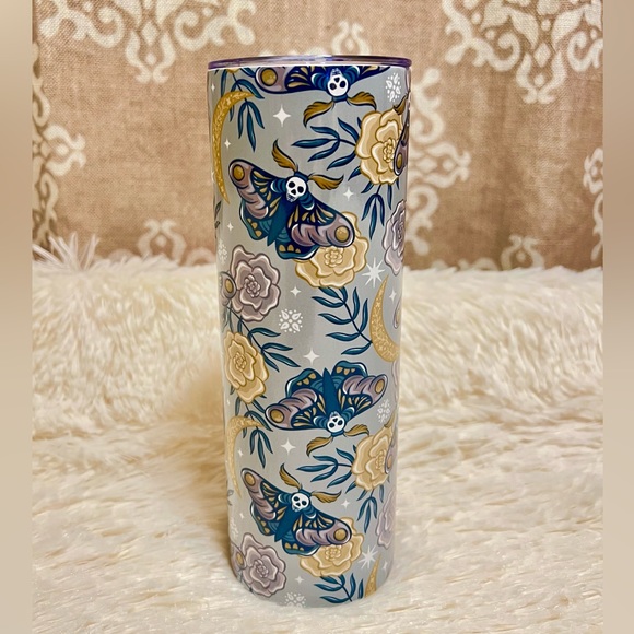 Dark Academia Moth Tumbler 20 oz - Picture 1 of 2